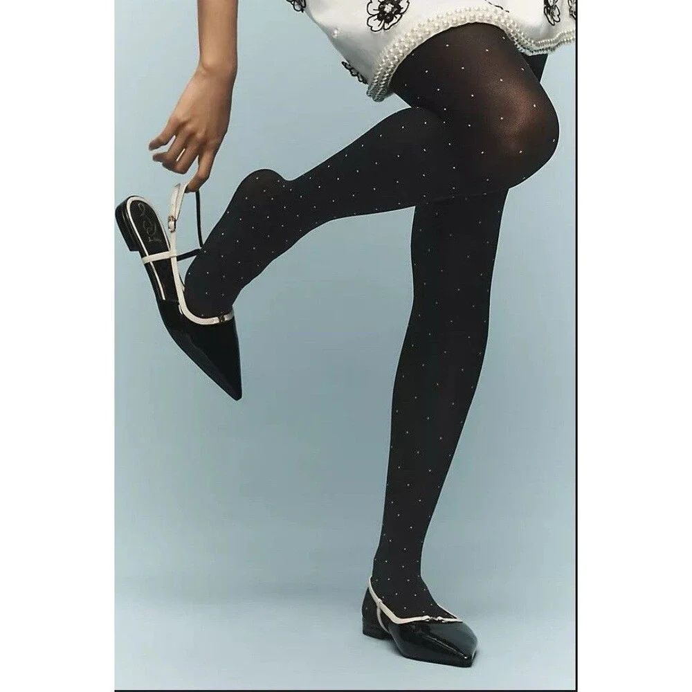 2 Pair Anthropologie Tights Made In Italy